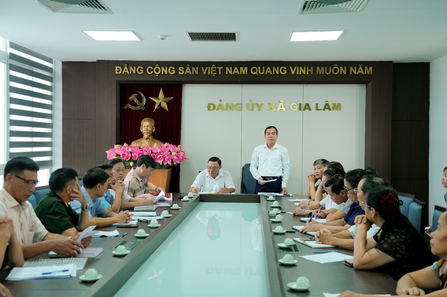 UBMTTQ Việt Nam xã Gia Lâm tổ chức hội nghị góp ý dự thảo văn kiện Đại hội Đảng- Ảnh 1.