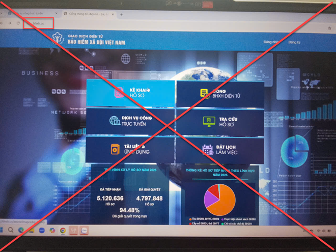Cảnh báo website giả mạo cổng dịch vụ công trực tuyến Bảo hiểm xã hội Việt Nam- Ảnh 1.