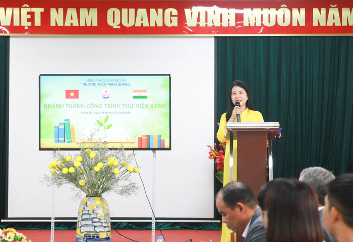 Khánh thành công trình "Thư viện xanh" tại trường Trung học cơ sở Thịnh Quang- Ảnh 3.