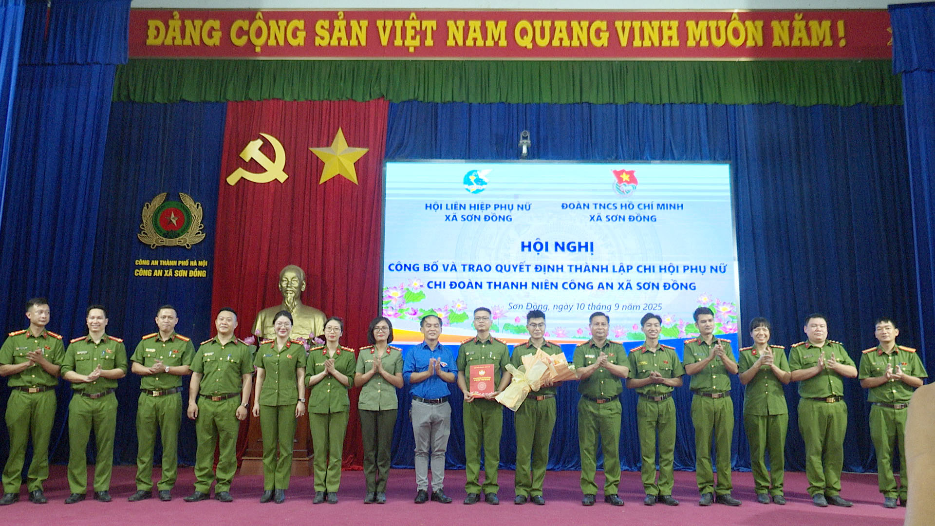 Công bố Quyết định thành lập và ra mắt Chi hội Phụ nữ, Chi đoàn Thanh niên Công an xã Sơn Đồng- Ảnh 6.