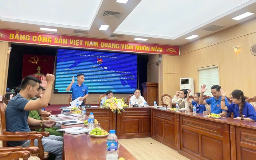 Ban Thường vụ lâm thời Đoàn xã Hoài Đức tổ chức hội nghị thực hiện quy trình giới thiệu nhân sự- Ảnh 2.