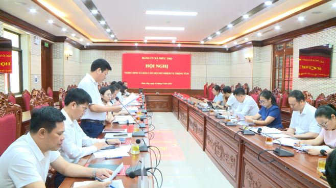 Thường trực Đảng uỷ xã Phúc Thọ làm việc với UBND xã về kết quả tổ chức Lễ khai giảng năm học mới và thực hiện nội dung chỉ đạo tại cuộc giám sát các trường thuộc xã Thọ Lộc (cũ)- Ảnh 6.