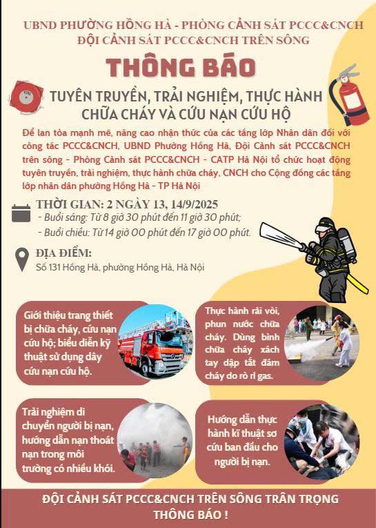 PHƯỜNG HỒNG HÀ TỔ CHỨC DIỄN TẬP PHÒNG CHÁY CHỮA CHÁY THEO KẾ HOẠCH SỐ 69/KH-UBND NGÀY 23/8/2025- Ảnh 7.