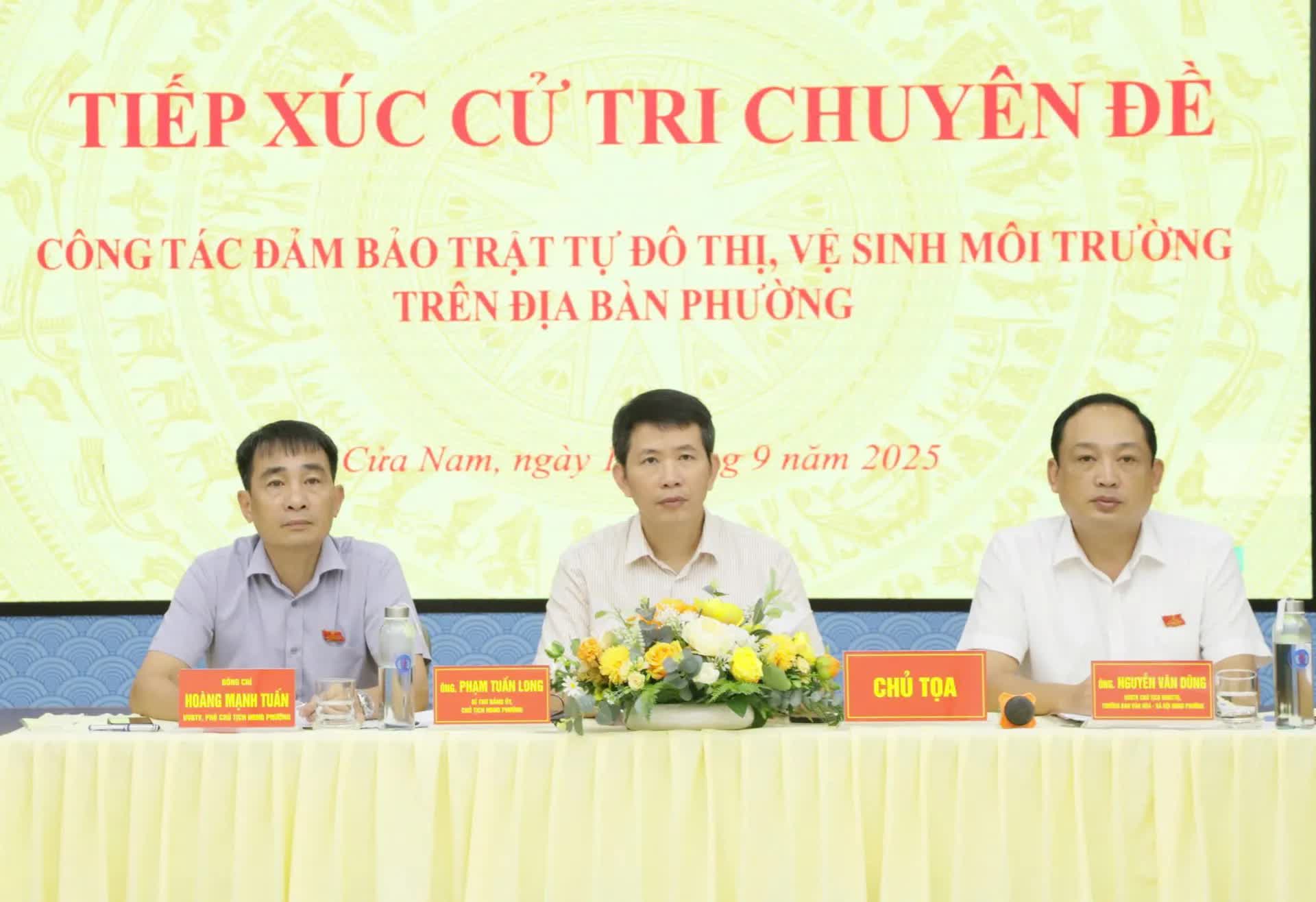 HĐND phường Cửa Nam tiếp xúc cử tri chuyên đề về công tác đảm bảo trật tự đô thị, vệ sinh môi trường- Ảnh 1.