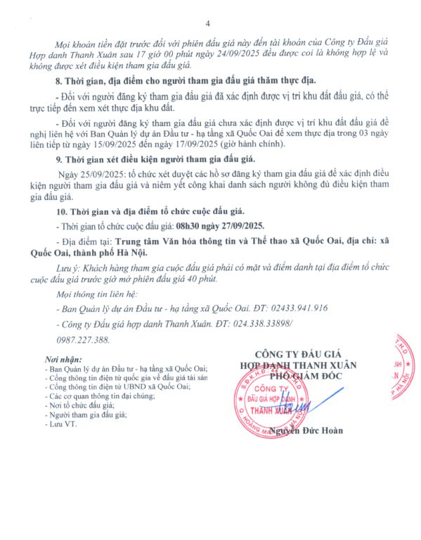 THÔNG BÁO
Quyền sử dụng đất ở đối với 14 lô đất (Khu A, C và D)- Ảnh 4.