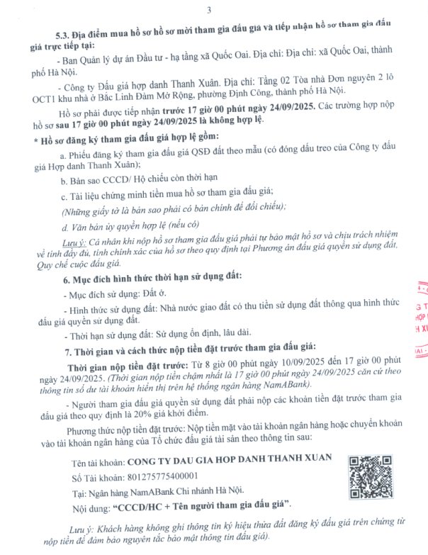 THÔNG BÁO
Quyền sử dụng đất ở đối với 14 lô đất (Khu A, C và D)- Ảnh 3.
