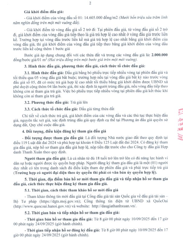 THÔNG BÁO
Quyền sử dụng đất ở đối với 14 lô đất (Khu A, C và D)- Ảnh 2.