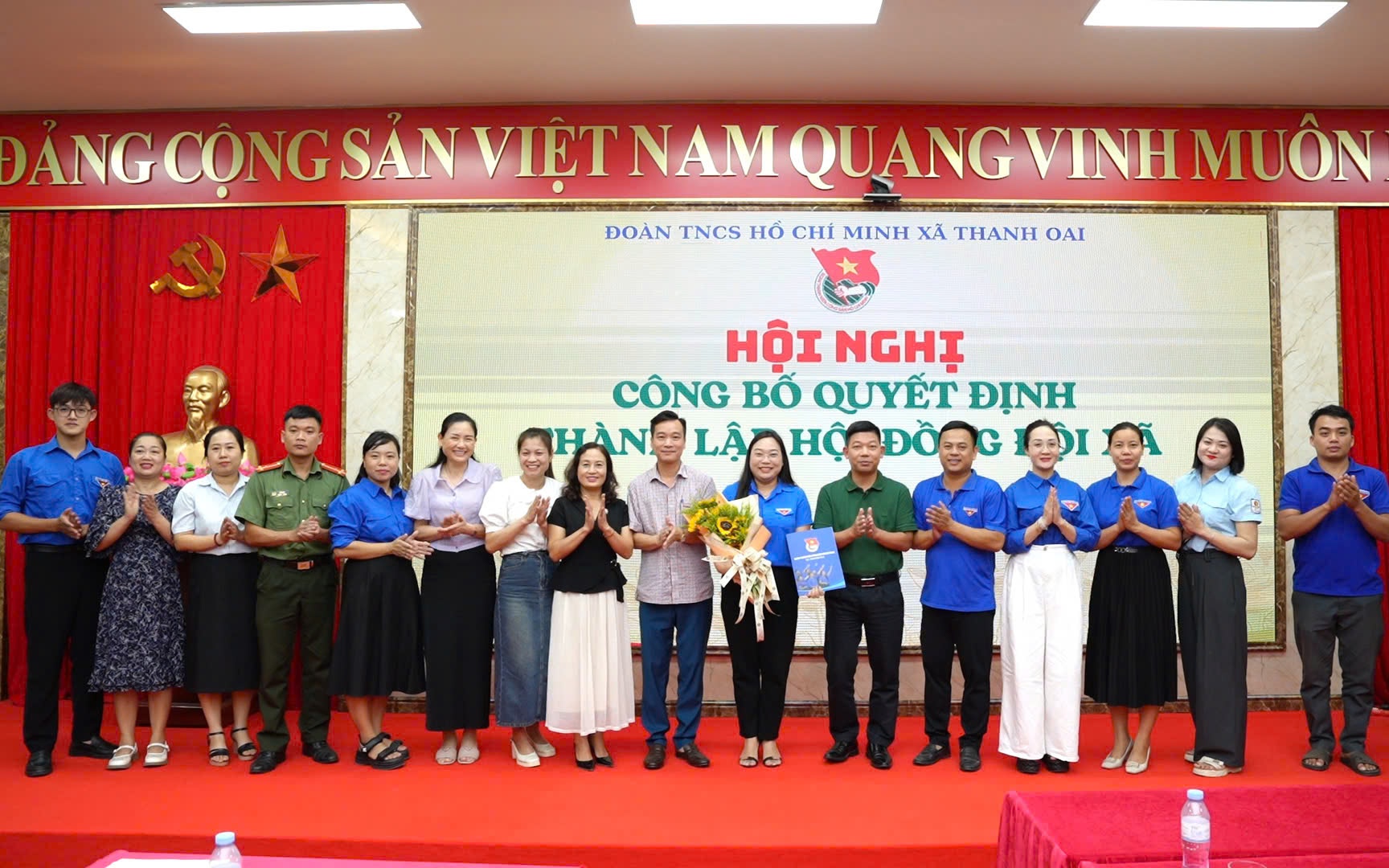 Đoàn Thanh niên xã Thanh Oai Công bố quyết định thành lập Hội đồng đội xã và các chi Đoàn trực thuộc