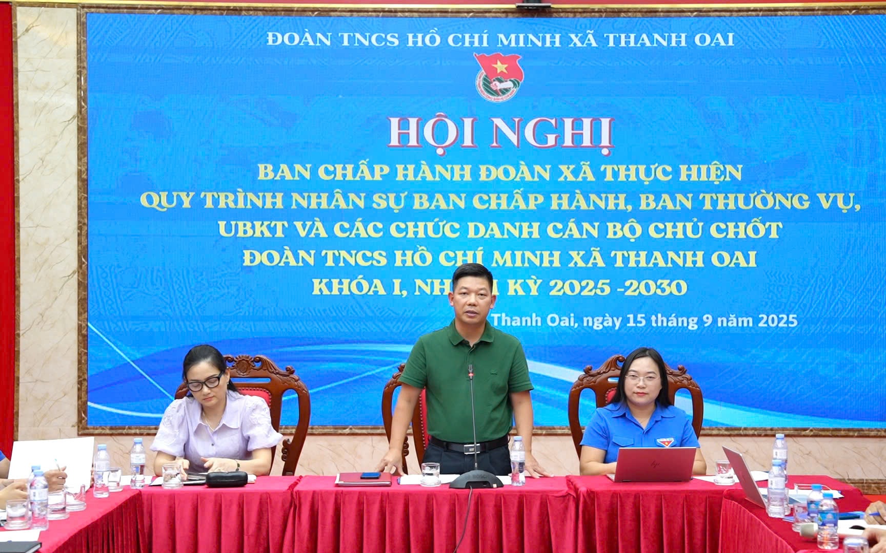 Đoàn TNCS Hồ Chí Minh xã Thanh Oai thực hiện quy trình giới thiệu nhân sự Đại hội lần thứ I, nhiệm kỳ 2025-2030