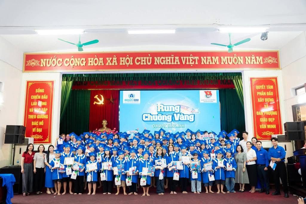 Xã Đan Phượng tổ chức thành công Chung kết Cuộc thi Rung chuông vàng - Olympic Tiếng Anh năm 2025- Ảnh 1.