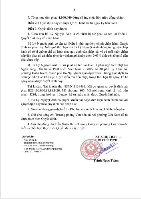 QUYẾT ĐỊNH: Xử phạt vi phạm hành chính về an toàn thực HỘ KINH DOANH TƯỜNG VIÊN- Ảnh 3.
