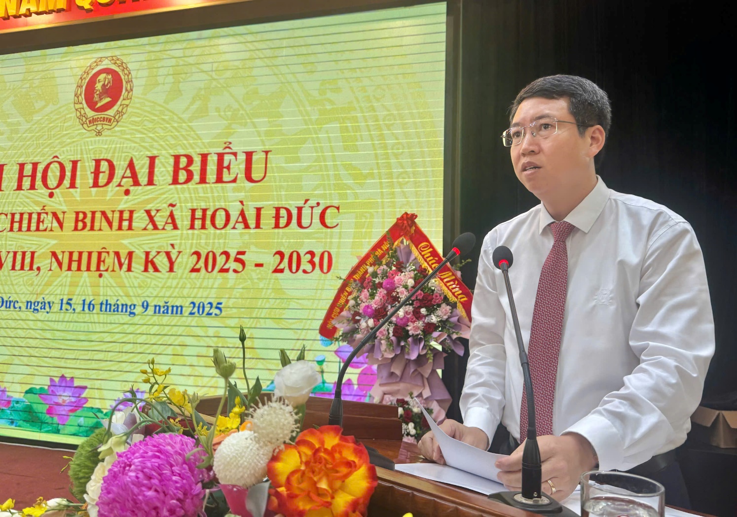 Hội Cựu chiến binh xã Hoài Đức tổ chức Đại hội đại biểu lần thứ VIII, nhiệm kỳ 2025-2030- Ảnh 12.