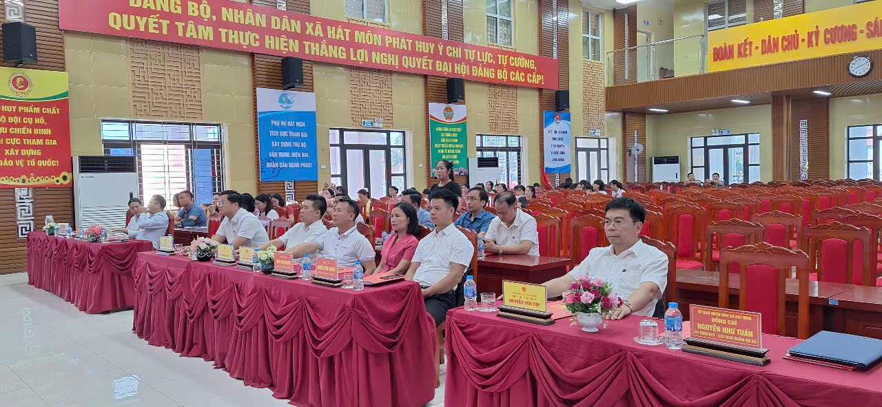 Tổng duyệt Đại hội MTTQ Việt Nam xã Hát Môn lần thứ nhất, nhiệm kỳ 2025–2030- Ảnh 1.