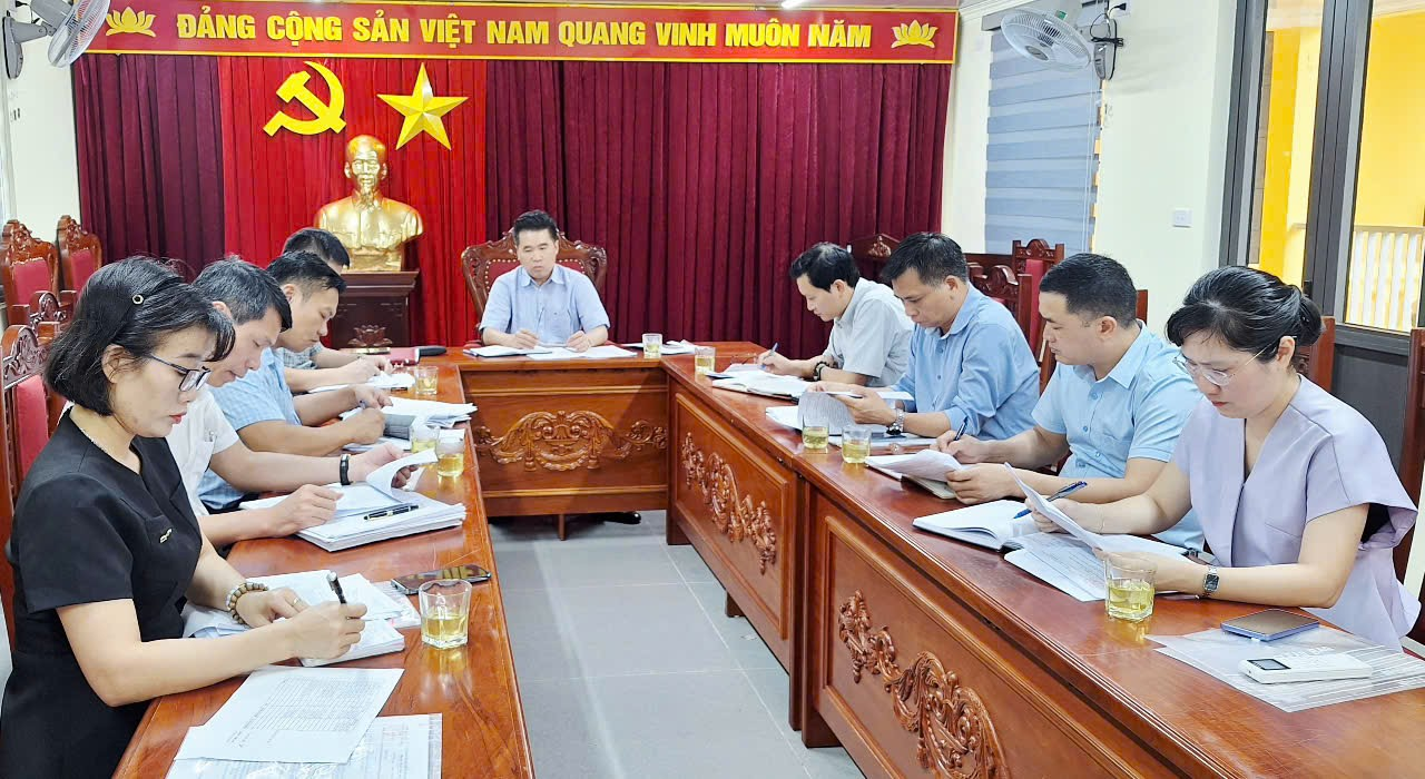 UBND xã Hát Môn làm việc với Ban Quản lý dự án đầu tư - hạ tầng- Ảnh 1.