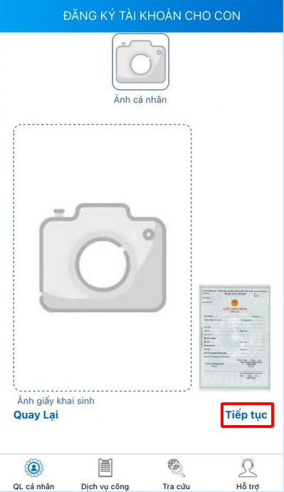 Hướng dẫn phụ huynh đăng ký VssID cho con- Ảnh 5.