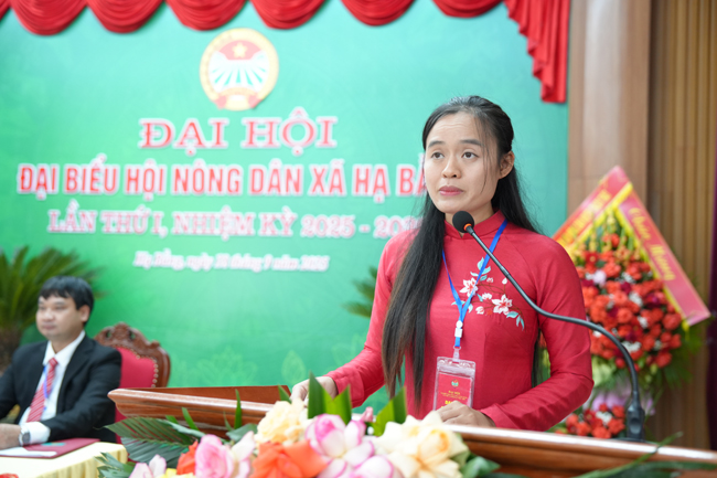 ĐẠI HỘI ĐẠI BIỂU HỘI NÔNG DÂN XÃ HẠ BẰNG LẦN THỨ NHẤT, NHIỆM KỲ 2025–2030- Ảnh 4.