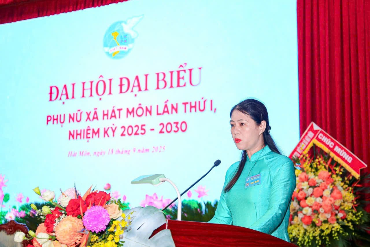 Đại hội Đại biểu Phụ nữ xã Hát Môn lần thứ I, nhiệm kỳ 2025-2030 thành công tốt đẹp- Ảnh 2.