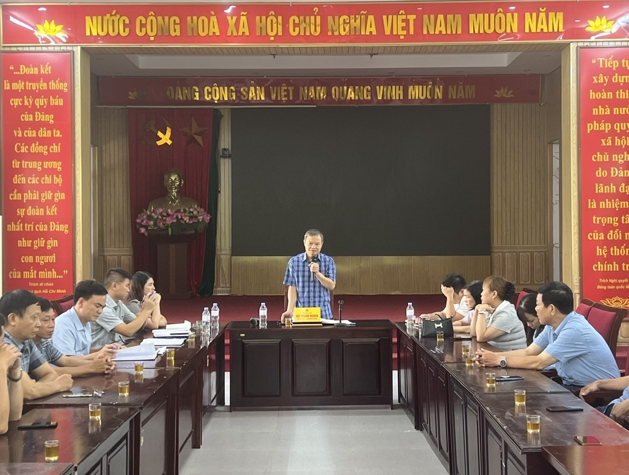 UBND xã An Khánh làm việc với một số thôn trên địa bàn xã- Ảnh 1.
