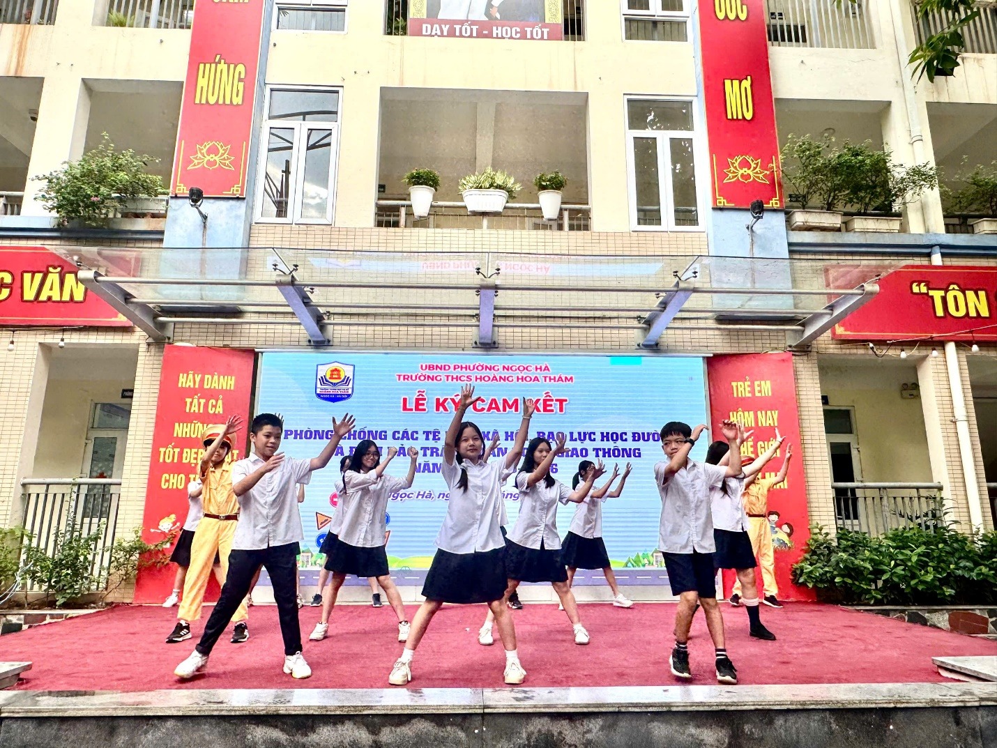 Học sinh Hoàng Hoa Thám với mô hình an toàn trong trường học- Ảnh 2.