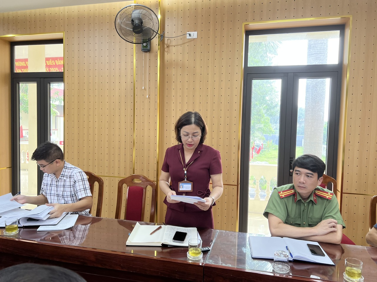 UBND xã An Khánh làm việc với các thôn Thanh Quang, Lại Dụ, An Hạ, Ngự Câu và Đào Nguyên- Ảnh 1.