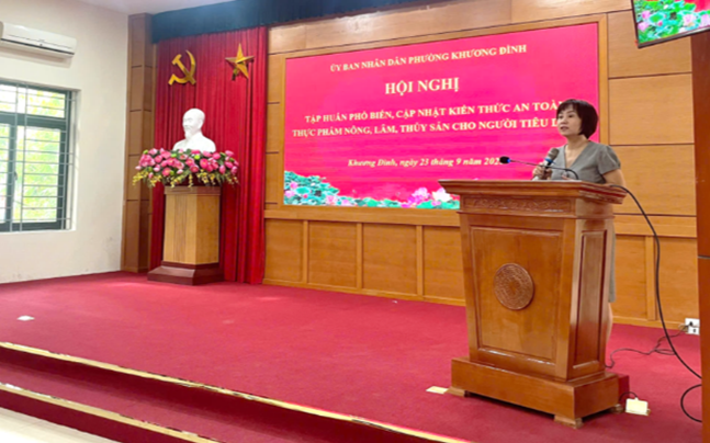 Khương Đình: Tập huấn, phổ biến kiến thức an toàn thực phẩm cho người tiêu dùng trên địa bàn phường