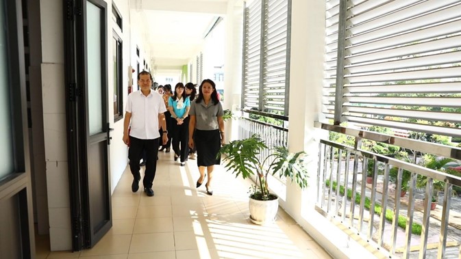 Thường trực HĐND xã Sơn Đồng tổ chức đoàn khảo sát cơ sở vật chất trường học trên địa bàn- Ảnh 2.