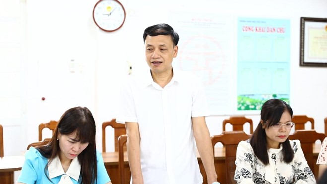 Thường trực HĐND xã Sơn Đồng tổ chức đoàn khảo sát cơ sở vật chất trường học trên địa bàn- Ảnh 5.