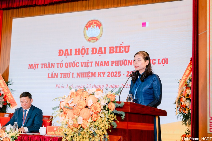 Đại hội đại biểu MTTQ Việt Nam phường Phúc Lợi lần thứ I thành công tốt đẹp- Ảnh 5.