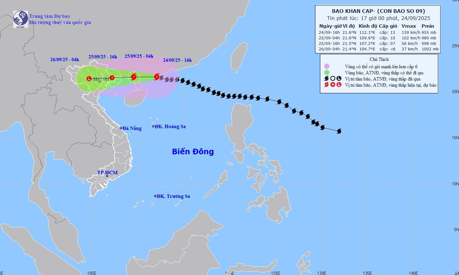 Bão Ragasa áp sát Quảng Ninh, gây mưa lớn, lũ lụt- Ảnh 2.