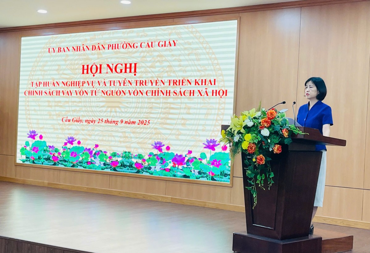 Cầu Giấy: Hơn 150 cán bộ tham gia tập huấn nghiệp vụ tín dụng chính sách- Ảnh 1.