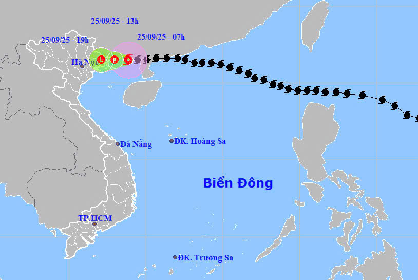 Chủ tịch UBND xã Hoài Đức ban hành Công điện về tập trung ứng phó với bão số 9 Ragasa- Ảnh 1.