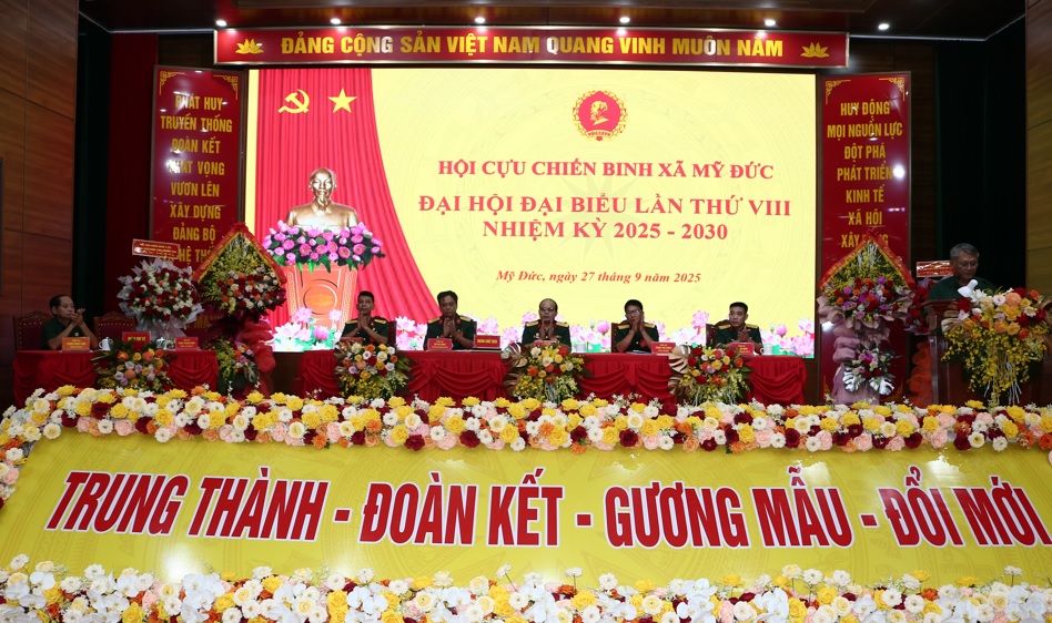Đại hội đại biểu Hội CCB xã Mỹ Đức lần thứ VIII, nhiệm kỳ 2025 – 2030 đặt mục tiêu chuyển đổi số, xây dựng Hội vững mạnh toàn diện- Ảnh 8.