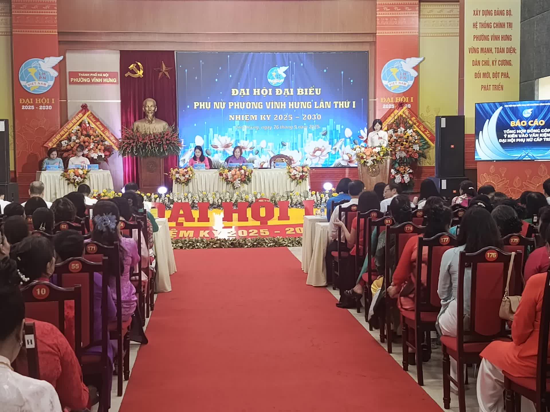Đại hội đại biểu Phụ nữ phường Vĩnh Hưng lần thứ I: Khẳng định vai trò, phát huy nội lực, hướng tới phát triển bền vững- Ảnh 1.