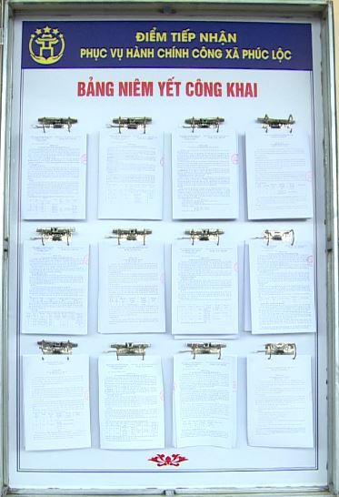 Bảng niêm yết công khai thủ tục Hành chính công - Ảnh 1.