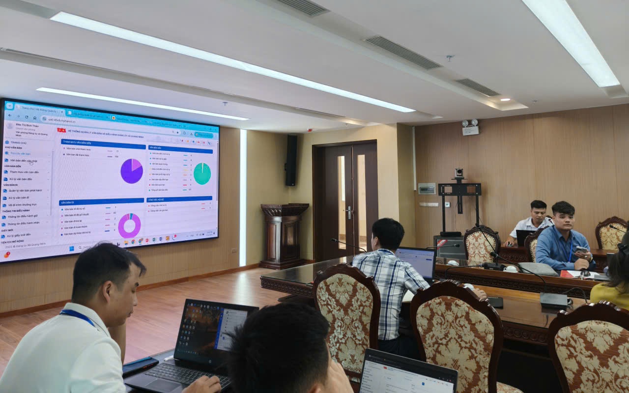 ĐẢNG ỦY XÃ ĐÔNG ANH TỔ CHỨC TẬP HUẤN SỬ DỤNG PHẦN MỀM QUẢN LÝ VĂN BẢN