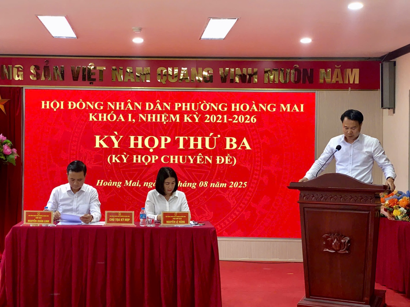 KỲ HỌP THỨ BA (KỲ HỌP CHUYÊN ĐỀ) HĐND PHƯỜNG HOÀNG MAI- Ảnh 2.
