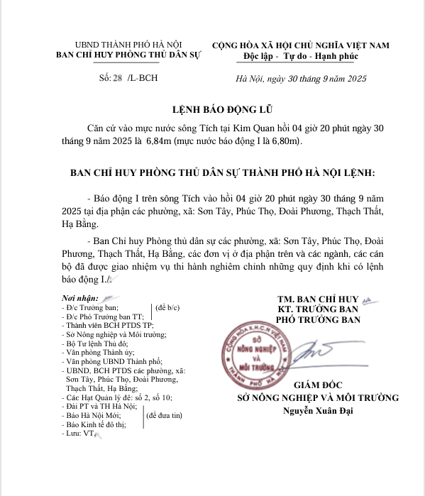 Báo động lũ trên sông Tích Giang.- Ảnh 1.