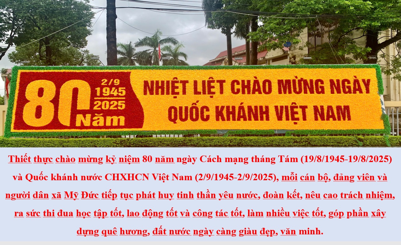 Xã Mỹ Đức rực rỡ cờ hoa chào mừng 80 năm Cách mạng Tháng Tám và Quốc khánh 2/9- Ảnh 8.