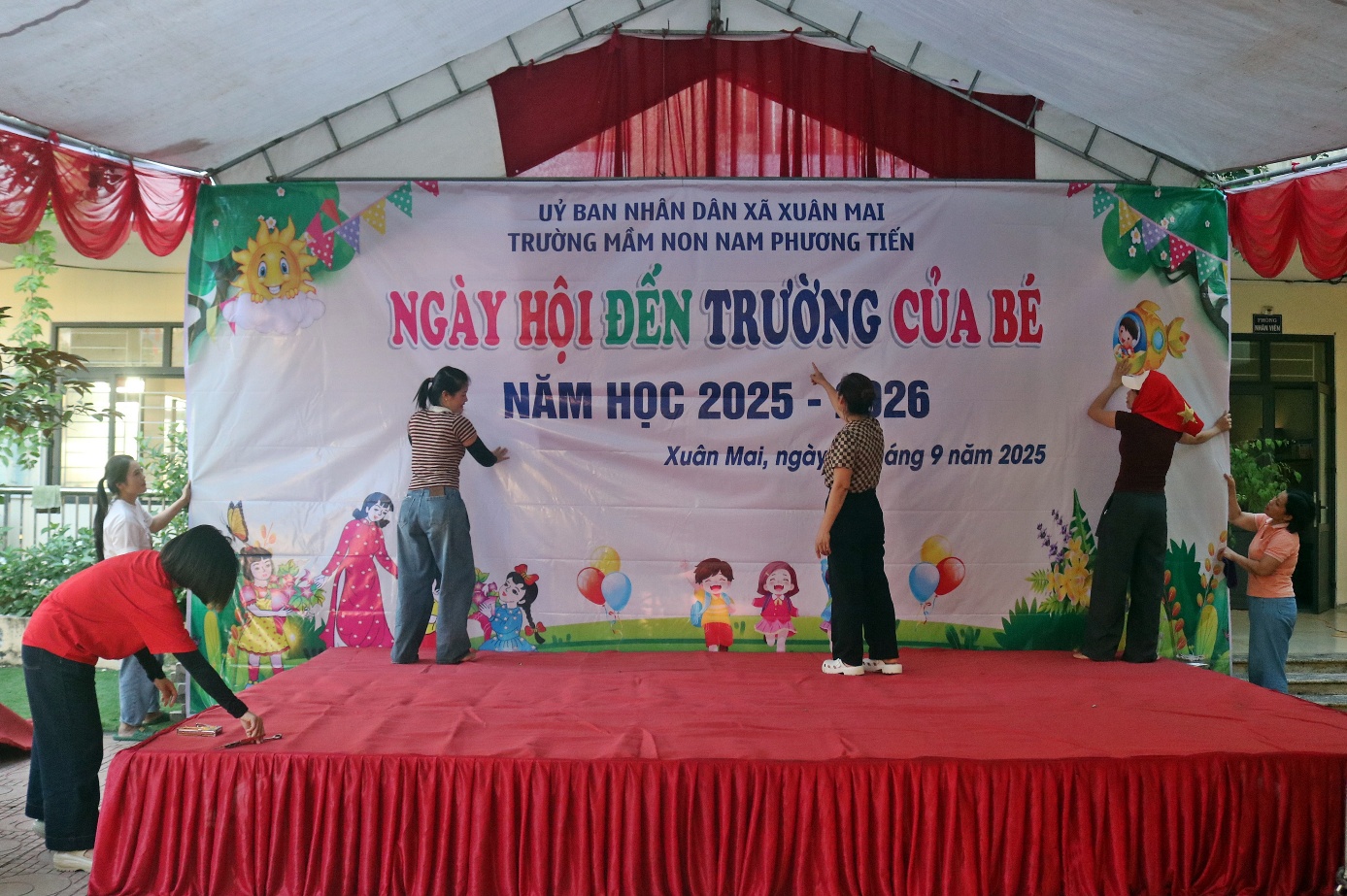Các trường học trên địa bàn xã Xuân Mai chuẩn bị chu đáo các điều kiện cho lễ khai giảng năm học mới- Ảnh 5.