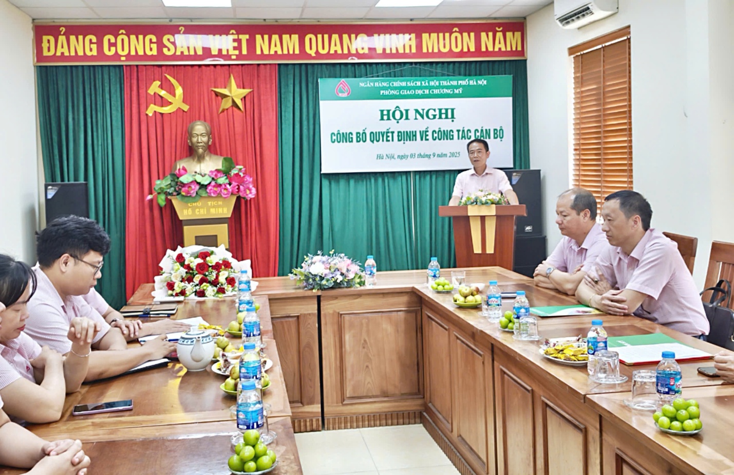 Công bố Quyết định bổ nhiệm Giám đốc Phòng giao dịch Ngân hàng Chính sách xã hội Chương Mỹ.- Ảnh 3.