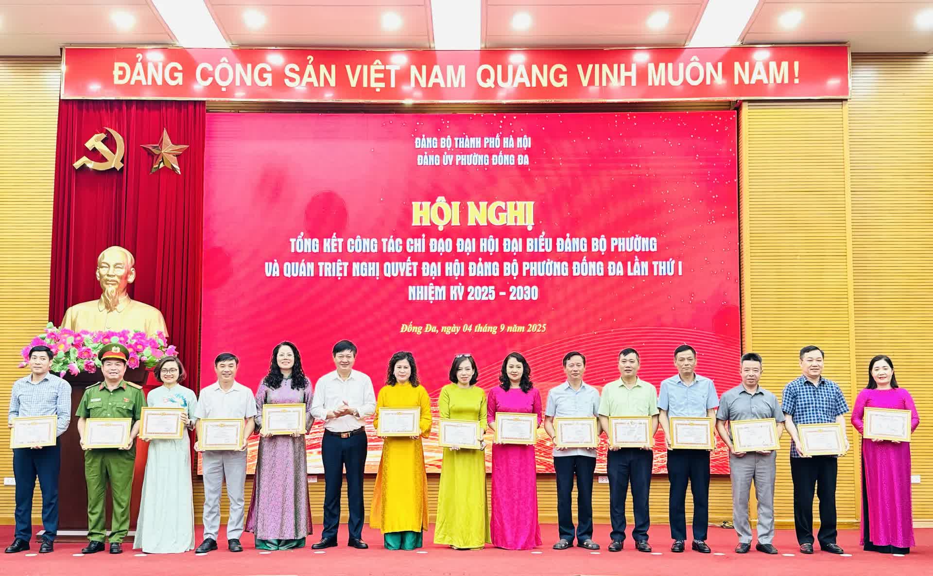 Phường Đống Đa tổng kết công tác chỉ đạo Đại hội Đảng bộ phường lần thứ I- Ảnh 2.