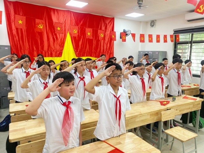 Phường Giảng Võ: Tổ chức Lễ khai giảng đặc biệt, kết nối trực tuyến với điểm cầu Trung ương- Ảnh 4.