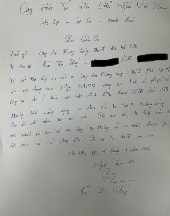 CÔNG AN PHƯỜNG LÁNG TRAO TRẢ TÀI SẢN ĐÁNH RƠI CHO NGƯỜI DÂN - Ảnh 2.