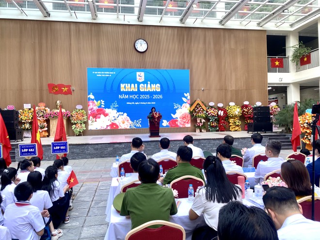 Phường Giảng Võ: Tổ chức Lễ khai giảng đặc biệt, kết nối trực tuyến với điểm cầu Trung ương- Ảnh 3.