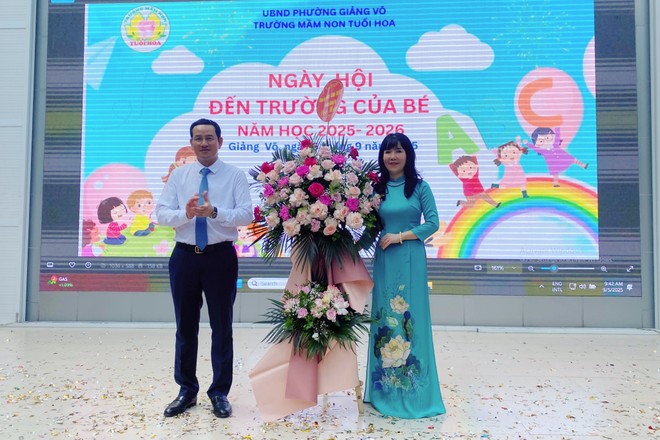 Phường Giảng Võ: Tổ chức Lễ khai giảng đặc biệt, kết nối trực tuyến với điểm cầu Trung ương- Ảnh 9.