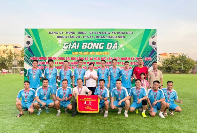 Bế mạc Giải bóng đá Nam xã Hoài Đức năm 2025- Ảnh 10.