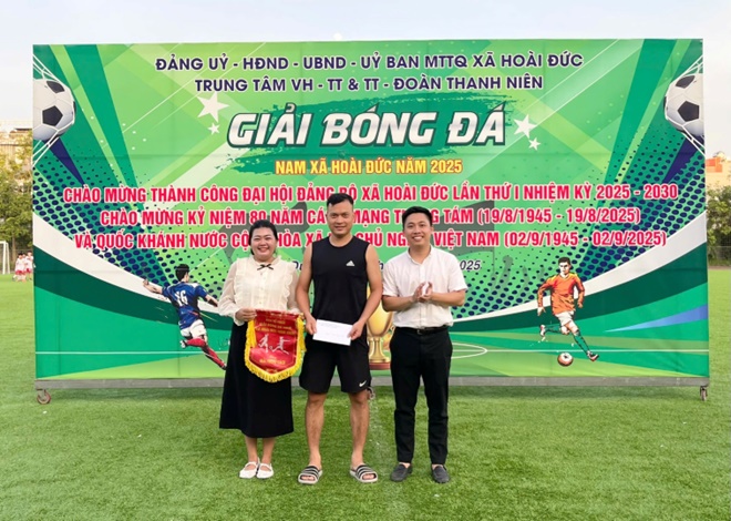Bế mạc Giải bóng đá Nam xã Hoài Đức năm 2025- Ảnh 16.