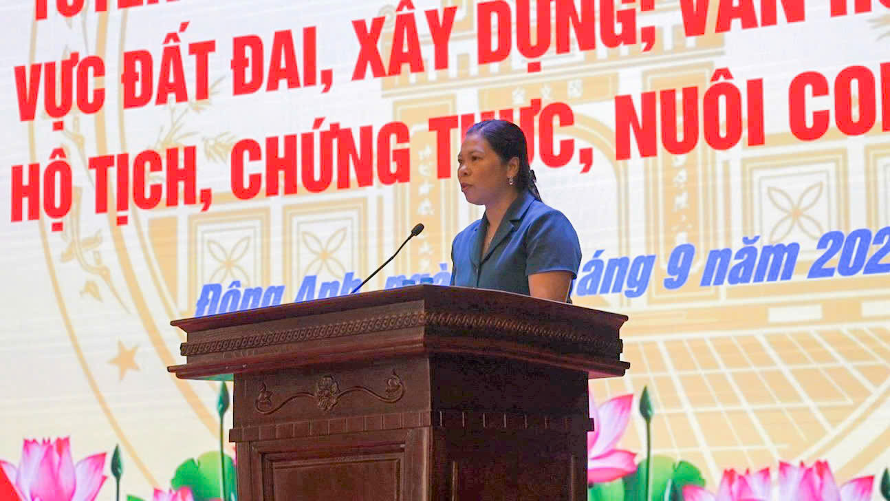 XÃ ĐÔNG ANH TỔ CHỨC HỘI NGHỊ TUYÊN TRUYỀN VỀ TTHC LĨNH VỰC ĐẤT ĐAI, XÂY DỰNG; HỘ TỊCH, CHỨNG THỰC, NUÔI CON NUÔI; VĂN HÓA - XÃ HỘI- Ảnh 1.
