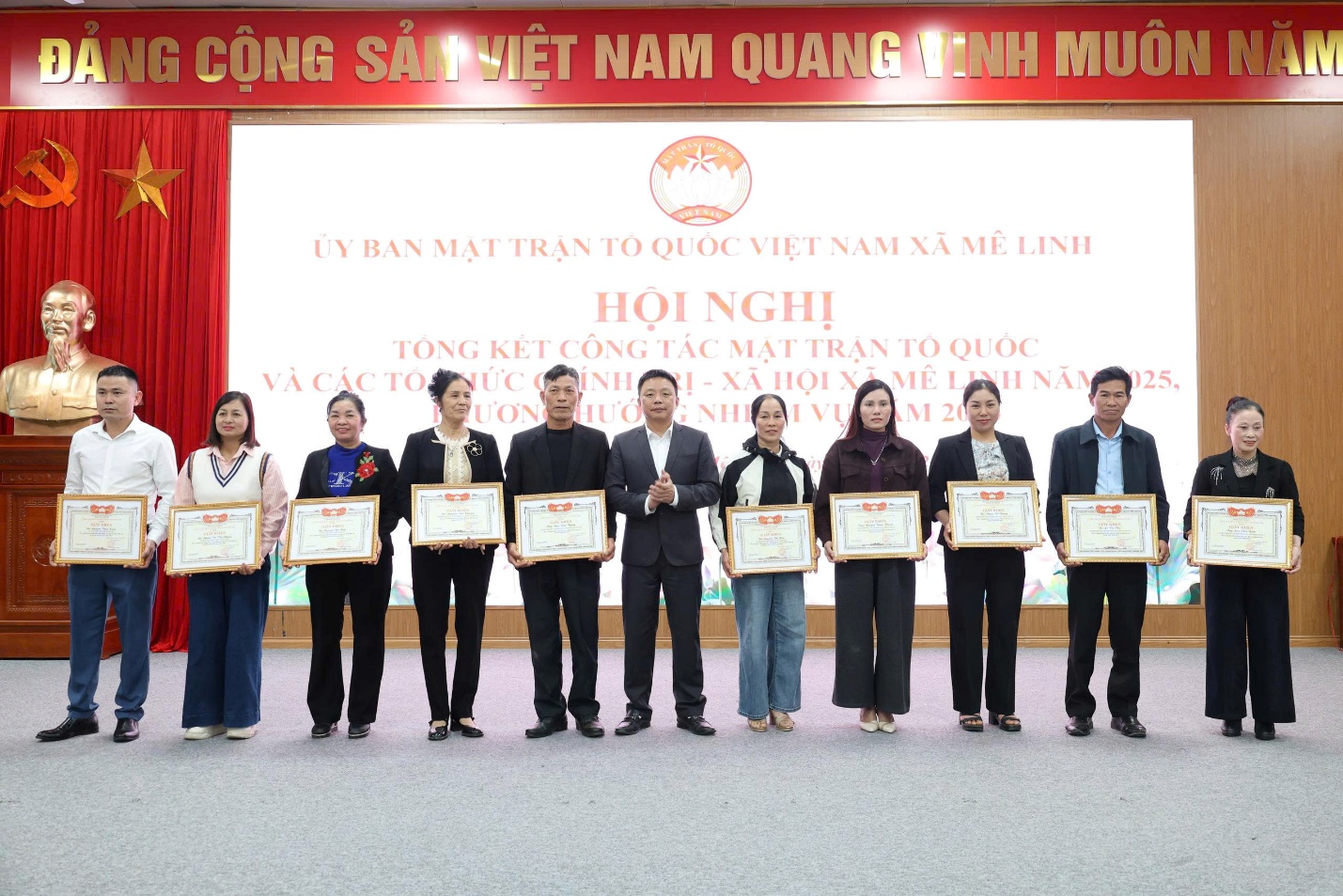 Xã Mê Linh tổng kết công tác Mặt trận tổ quốc và các tổ chức Chính trị - xã hội năm 2025- Ảnh 3.