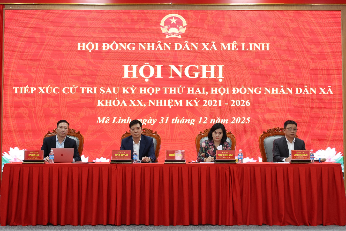 Hội nghị tiếp xúc cử tri sau kỳ họp thứ hai HĐND xã Mê Linh khóa XX, nhiệm kỳ 2021-2026- Ảnh 1.